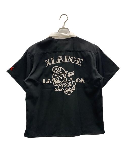X-LARGE（エクストララージ）X-LARGE (エクストララージ) X-LARGE　オープンカラーシャツ ブラック サイズ:Mの古着・服飾アイテム