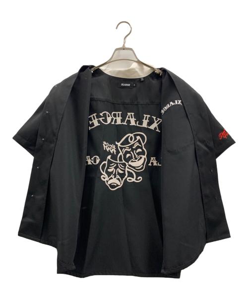 X-LARGE（エクストララージ）X-LARGE (エクストララージ) X-LARGE　オープンカラーシャツ ブラック サイズ:Mの古着・服飾アイテム