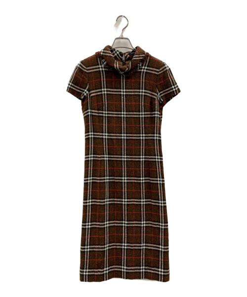 BURBERRY LONDON（バーバリーロンドン）BURBERRY LONDON (バーバリーロンドン) BURBERRY LONDON　ノースリーブワンピース ブラウン サイズ:Lの古着・服飾アイテム