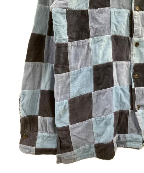 CAL O LINE（キャルオーライン）CAL O LINE (キャルオーライン) CAL O LINE　パッチワークシャツジャケット ブルー×ネイビー サイズ:FREEの古着・服飾アイテム
