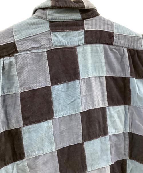CAL O LINE（キャルオーライン）CAL O LINE (キャルオーライン) CAL O LINE　パッチワークシャツジャケット ブルー×ネイビー サイズ:FREEの古着・服飾アイテム