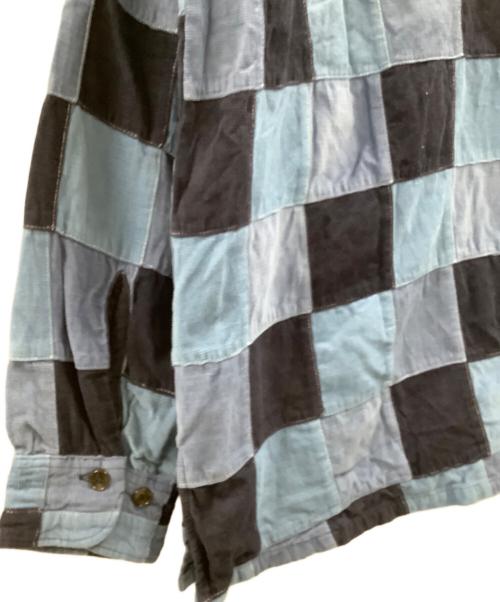 CAL O LINE（キャルオーライン）CAL O LINE (キャルオーライン) CAL O LINE　パッチワークシャツジャケット ブルー×ネイビー サイズ:FREEの古着・服飾アイテム