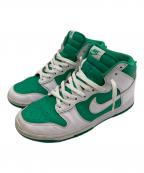 NIKEナイキ）の古着「NIKE　ハイカットスニーカー」｜グリーン×ホワイト