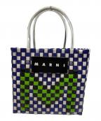 MARNIマルニ）の古着「MARNI　ピクニックバッグ」｜ブルー×ホワイト