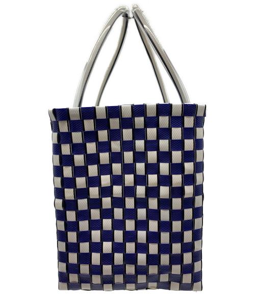 MARNI（マルニ）MARNI (マルニ) MARNI　ピクニックバッグ ブルー×ホワイトの古着・服飾アイテム