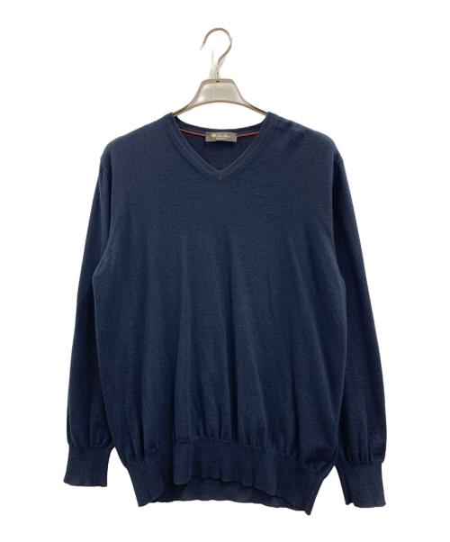 LORO PIANA（ロロピアーナ）LORO PIANA (ロロピアーナ) LORO PIANA　薄手ニット ネイビー サイズ:52の古着・服飾アイテム