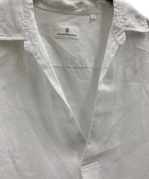 colony clothing（コロニークロージング）colony clothing (コロニークロージング) colony clothing　長袖シャツ ホワイト サイズ:Lの古着・服飾アイテム