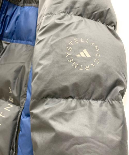 adidas（アディダス）adidas (アディダス) adidas（アディダス）ロングウインタージャケット グレー×ブルー サイズ:Lの古着・服飾アイテム