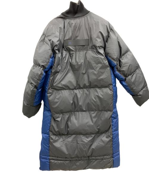 adidas（アディダス）adidas (アディダス) adidas（アディダス）ロングウインタージャケット グレー×ブルー サイズ:Lの古着・服飾アイテム