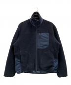 PAPERSKYペーパースカイ）の古着「PAPERSKY　ボアジャケット」｜ネイビー