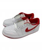 NIKEナイキ）の古着「NIKE Air Jordan 1 Retro Low OG スニーカー」｜ホワイト×レッド