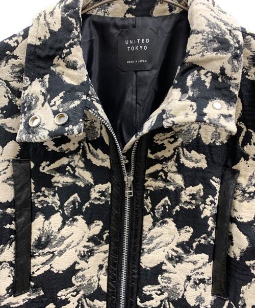 UNITED TOKYO（ユナイテッドトーキョー）UNITED TOKYO (ユナイテッドトーキョー) UNITED TOKYO ジップジャケット ブラック×ベージュ サイズ:FREEの古着・服飾アイテム