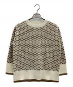 UNTITLEDアンタイトル）の古着「UNTITLED　厚手ニット」｜ブラウン×ベージュ