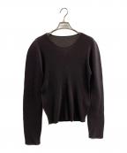 PLEATS PLEASEプリーツプリーズ）の古着「PLEATS PLEASE　長袖ブラウス」｜ブラウン