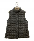 BURBERRY LONDONバーバリーロンドン）の古着「BURBERRY LONDON　リバーシブルダウンベスト」｜ベージュ×ブラウン
