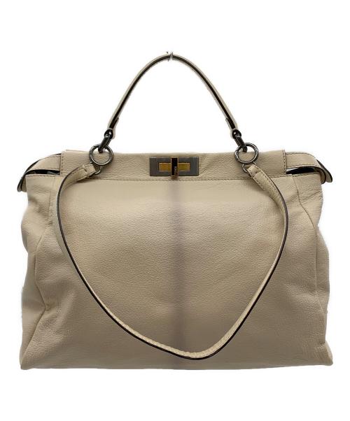 FENDI（フェンディ）FENDI (フェンディ) FENDI　ピーカブー　2WAYバッグ アイボリーの古着・服飾アイテム