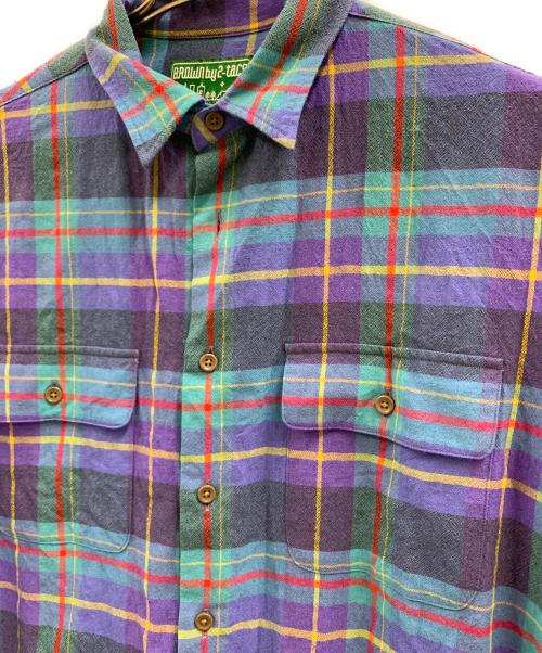 BROWN by 2-tacs（ブラウンバイツータックス）BROWN by 2-tacs (ブラウンバイツータックス) BROWN by 2-tacs　長袖シャツ ブルー×パープル サイズ:Lの古着・服飾アイテム