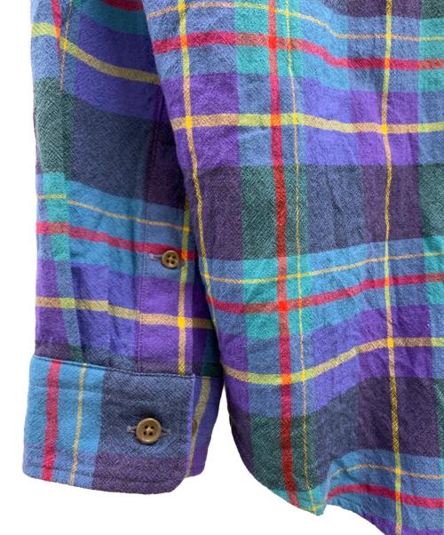 BROWN by 2-tacs（ブラウンバイツータックス）BROWN by 2-tacs (ブラウンバイツータックス) BROWN by 2-tacs　長袖シャツ ブルー×パープル サイズ:Lの古着・服飾アイテム