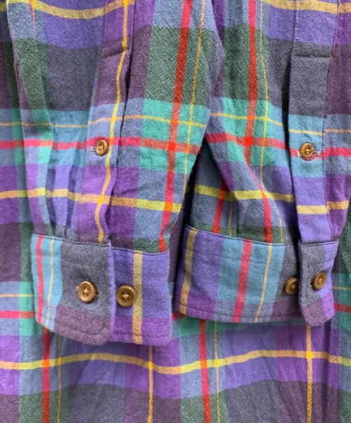 BROWN by 2-tacs（ブラウンバイツータックス）BROWN by 2-tacs (ブラウンバイツータックス) BROWN by 2-tacs　長袖シャツ ブルー×パープル サイズ:Lの古着・服飾アイテム