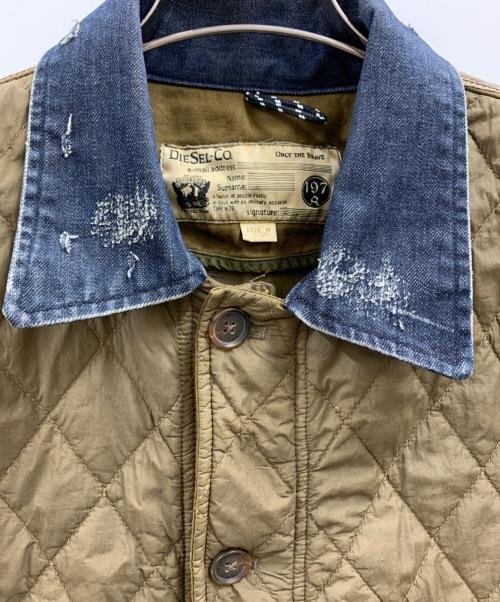 DIESEL（ディーゼル）DIESEL (ディーゼル) DIESEL　キルティング中綿ジャケット オリーブ サイズ:Mの古着・服飾アイテム
