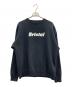 F.C.R.B.（エフシーレアルブリストル）の古着「F.C.R.B.　裏起毛スウェット」｜ブラック