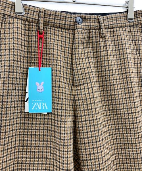 ZARA（ザラ）ZARA (ザラ) Harry Lambert (ハリー・ランバート) ZARA　harry lambert　ウールパンツ ブラウン サイズ:SIZE 40の古着・服飾アイテム