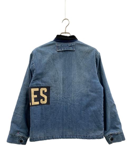 BLUE BLUE（ブルーブルー）BLUE BLUE (ブルーブルー) BLUE BLUE　ワークジャケット ブルー×ブラック サイズ:2の古着・服飾アイテム