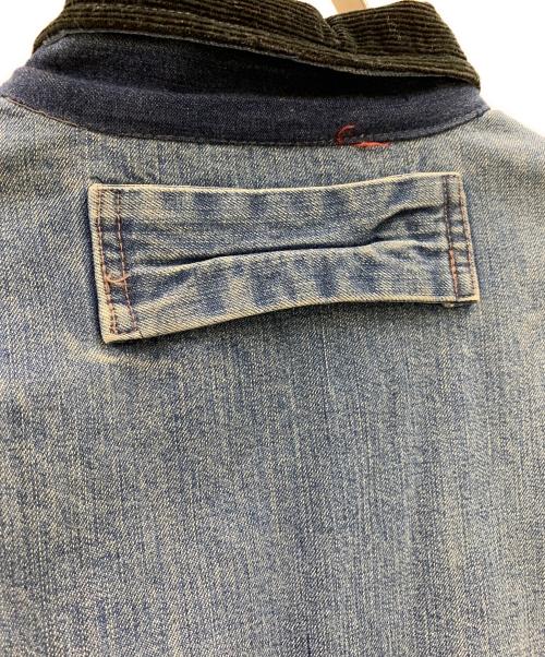 BLUE BLUE（ブルーブルー）BLUE BLUE (ブルーブルー) BLUE BLUE　ワークジャケット ブルー×ブラック サイズ:2の古着・服飾アイテム