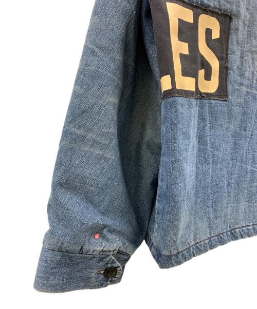 BLUE BLUE（ブルーブルー）BLUE BLUE (ブルーブルー) BLUE BLUE　ワークジャケット ブルー×ブラック サイズ:2の古着・服飾アイテム