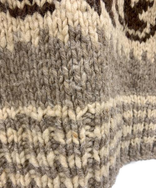 POLO RALPH LAUREN（ポロ・ラルフローレン）POLO RALPH LAUREN (ポロ・ラルフローレン) POLO RALPH LAUREN カウチンニットカーディガン ベージュ×ブラウン サイズ:Sの古着・服飾アイテム