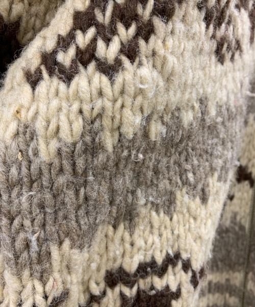 POLO RALPH LAUREN（ポロ・ラルフローレン）POLO RALPH LAUREN (ポロ・ラルフローレン) POLO RALPH LAUREN カウチンニットカーディガン ベージュ×ブラウン サイズ:Sの古着・服飾アイテム