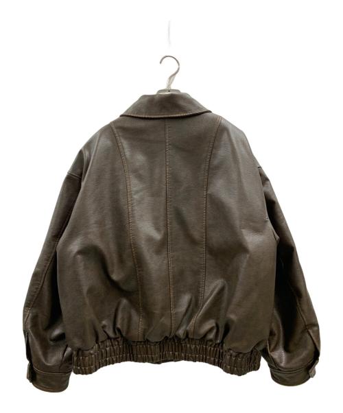 LAGUA GEM（ラグアジェム）LAGUA GEM (ラグアジェム) LAGUA GEM　フェイクレザージャケット ダークブラウン サイズ:FREEの古着・服飾アイテム