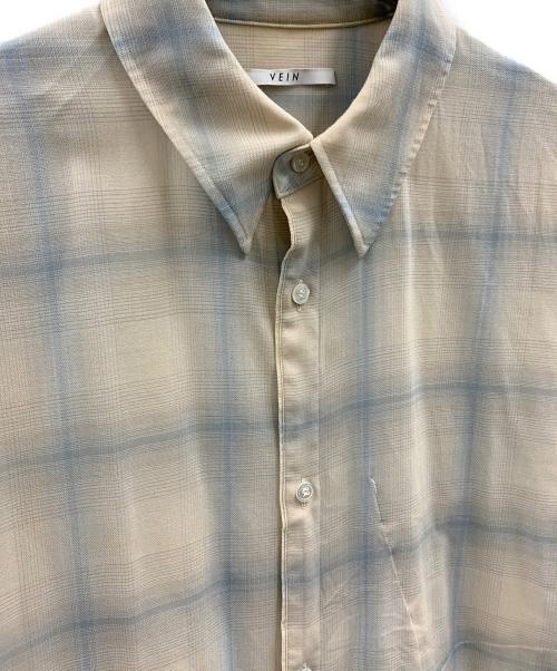 VEIN（ヴェイン）VEIN (ヴェイン) VEIN　長袖シャツ アイボリー×ブルー サイズ:1の古着・服飾アイテム