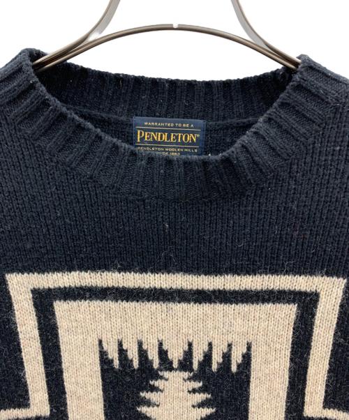 B:MING by BEAMS（ビーミングバイビームス）B:MING by BEAMS (ビーミングバイビームス) PENDLETON (ペンドルトン) B:MING by BEAMS　PENDLETON　厚手ニット ブラック サイズ:Sの古着・服飾アイテム