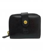 IL BISONTEイル ビゾンテ）の古着「IL BISONTE　2つ折り財布」｜ブラック