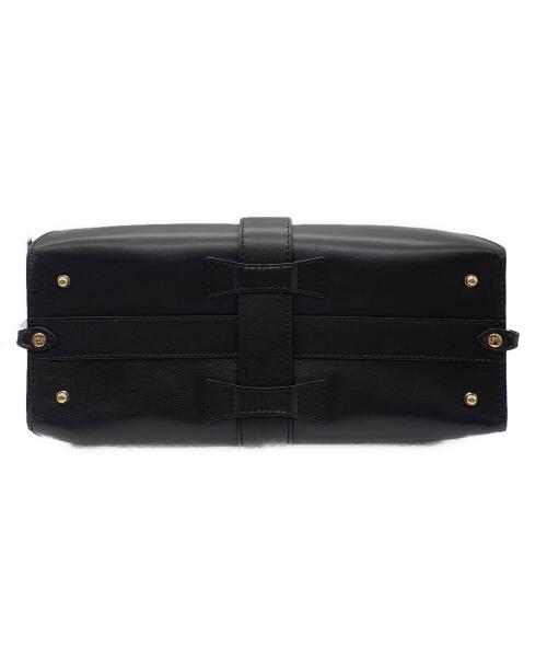 GUCCI（グッチ）GUCCI (グッチ) GUCCI レザーハンドバッグ ブラックの古着・服飾アイテム