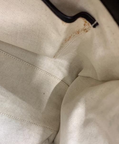 GUCCI（グッチ）GUCCI (グッチ) GUCCI レザーハンドバッグ ブラックの古着・服飾アイテム