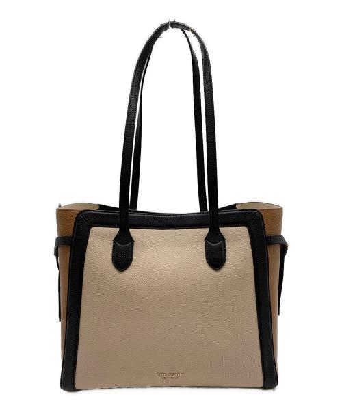 Kate Spade（ケイトスペード）Kate Spade (ケイトスペード) Kate Spade　トートバッグ ベージュ×ブラック×ブラウンの古着・服飾アイテム