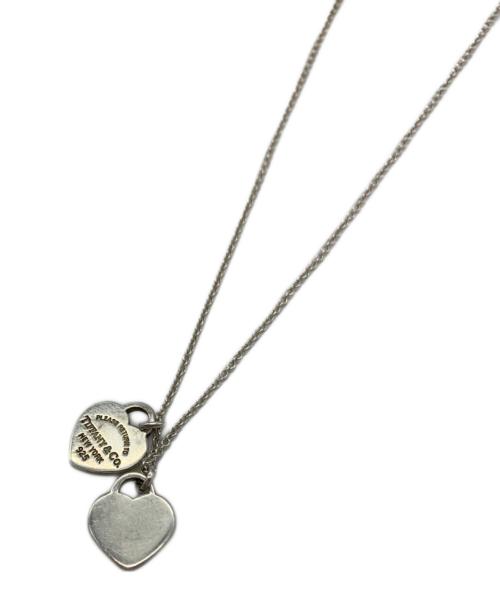 TIFFANY & Co.（ティファニー）Tiffany & Co. (ティファニー) Tiffany & Co.　ブルー ダブル ハート タグ ペンダント シルバー×スカイブルーの古着・服飾アイテム