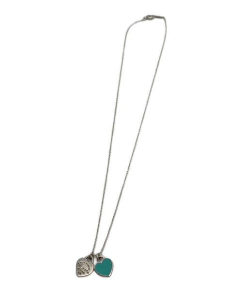 TIFFANY & Co.（ティファニー）Tiffany & Co. (ティファニー) Tiffany & Co.　ブルー ダブル ハート タグ ペンダント シルバー×スカイブルーの古着・服飾アイテム
