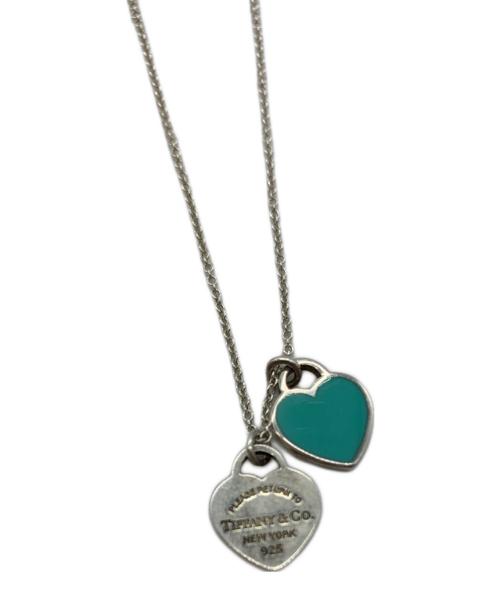 TIFFANY & Co.（ティファニー）Tiffany & Co. (ティファニー) Tiffany & Co.　ブルー ダブル ハート タグ ペンダント シルバー×スカイブルーの古着・服飾アイテム
