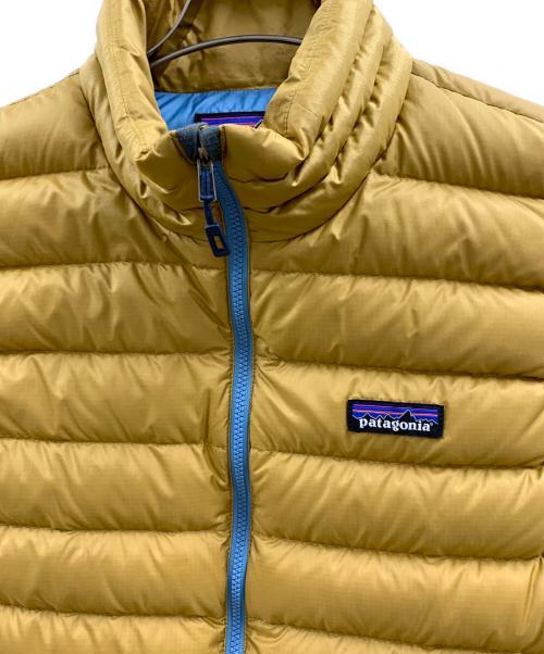 Patagonia（パタゴニア）Patagonia (パタゴニア) Patagonia　ダウンベスト ブラウン×ブルー サイズ:Mの古着・服飾アイテム