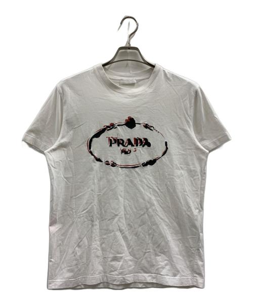 PRADA（プラダ）PRADA (プラダ) 半袖ロゴTシャツ ホワイト サイズ:2の古着・服飾アイテム