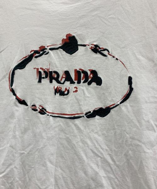 PRADA（プラダ）PRADA (プラダ) 半袖ロゴTシャツ ホワイト サイズ:2の古着・服飾アイテム