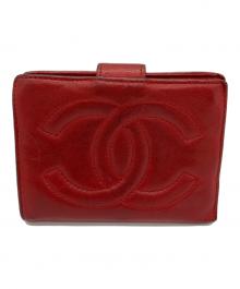 CHANEL（シャネル）の古着「CHANEL　2つ折り財布」｜レッド