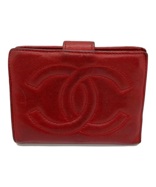 CHANEL（シャネル）CHANEL (シャネル) CHANEL　2つ折り財布 レッドの古着・服飾アイテム