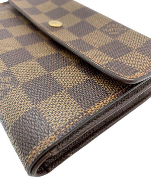 LOUIS VUITTON（ルイ ヴィトン）LOUIS VUITTON (ルイ ヴィトン) LOUIS VUITTON　ダミエ　3つ折り財布 ブラウンの古着・服飾アイテム