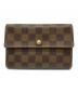 LOUIS VUITTON（ルイ ヴィトン）の古着「LOUIS VUITTON　ダミエ　3つ折り財布」｜ブラウン