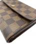 中古・古着 LOUIS VUITTON (ルイ ヴィトン) LOUIS VUITTON　ダミエ　3つ折り財布 ブラウン：15000円