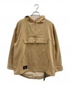 DOPE&CHILLドープアンドチル）の古着「DOPE&CHILL　ハーフジップジャケット」｜ベージュ